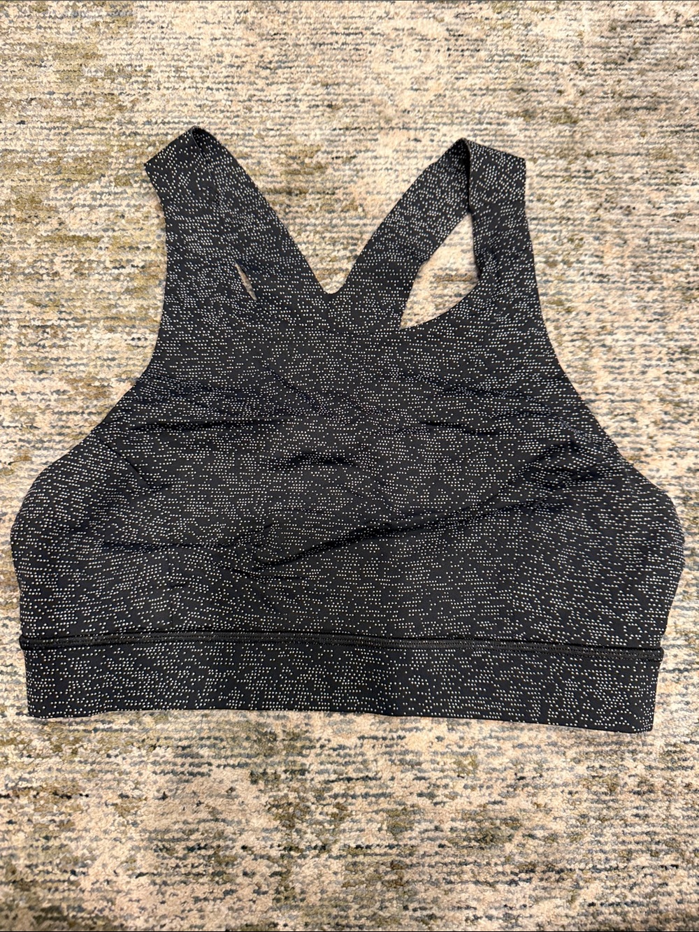 lululemon athletica Black Speckle Racerback Sports Bra